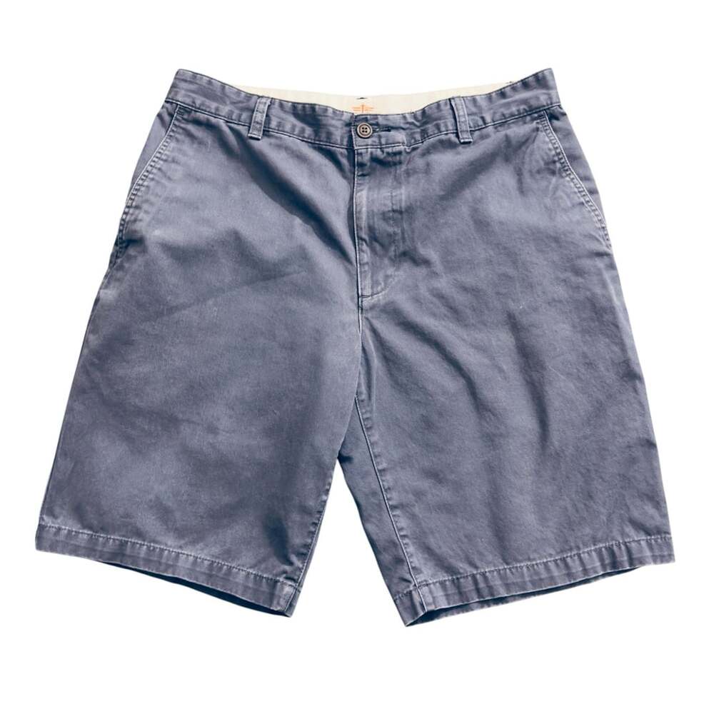 Dockers Mens Blue Flat Front Casual Cotton Shorts